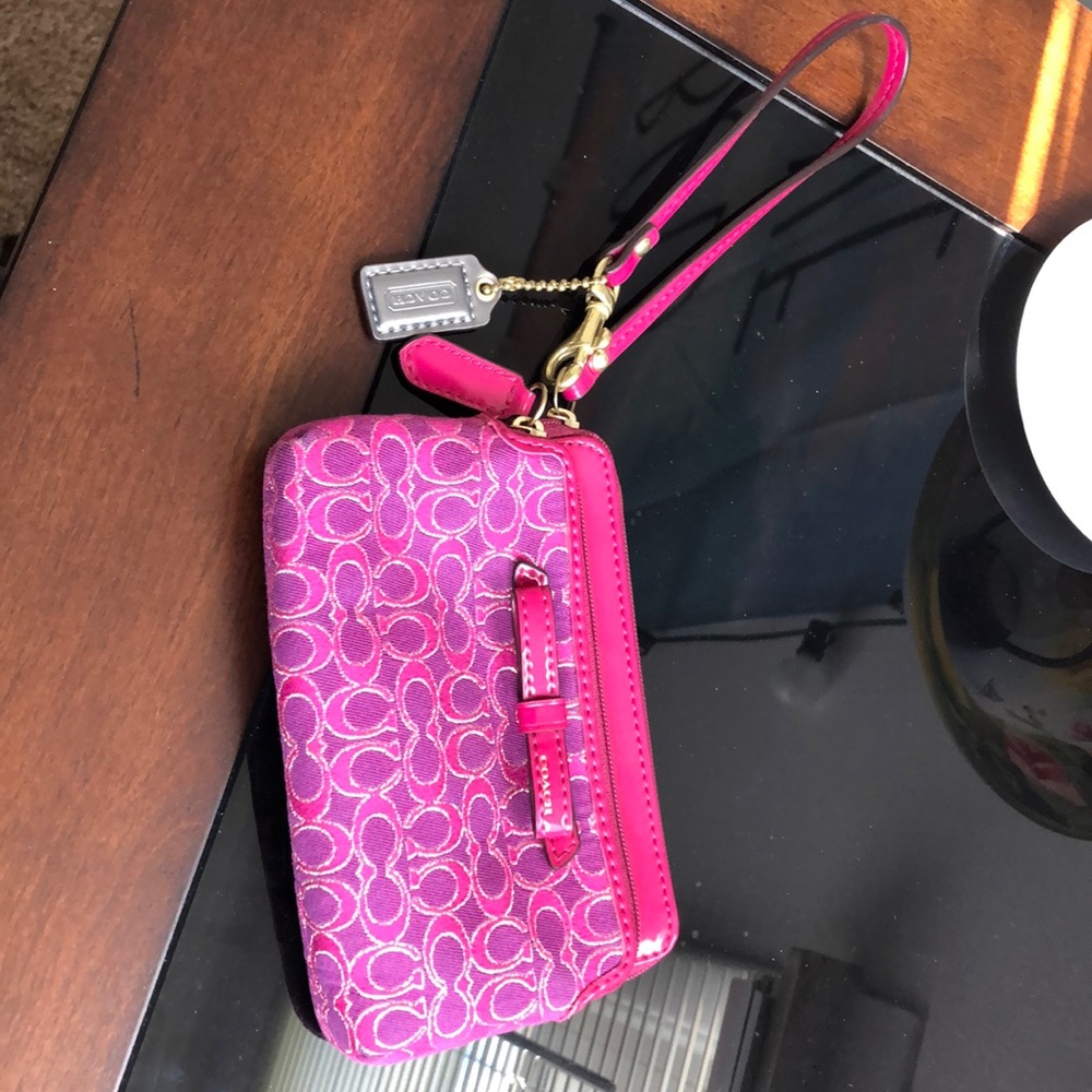 Double Zipper Coach Wallet